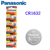 Panasonic CR1632 3V Lithium Coin Cell Battery 5Pack